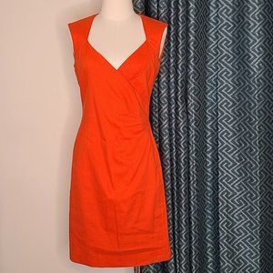 Nicole Miller orange linen dress